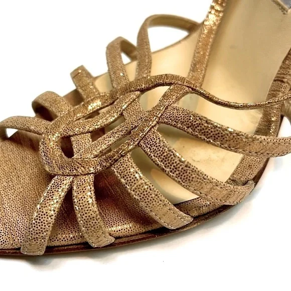 Vintage Jimmy Choo 90’s Rose Gold Sparkly Slingback Heals: S- 7.5 - Picture 8 of 15